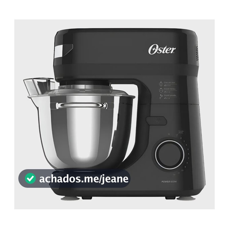 Batedeira Planetária Bowl Inox Iii Obat641 Oster Cor Preto Frequência 1