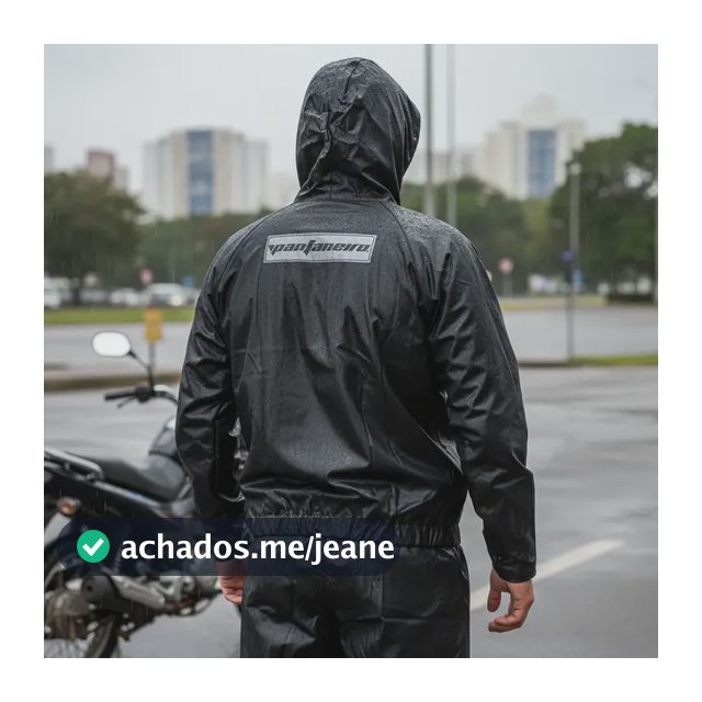 Capa De Chuva Motoqueiro Pvc Com Capuz - Pantaneiro
