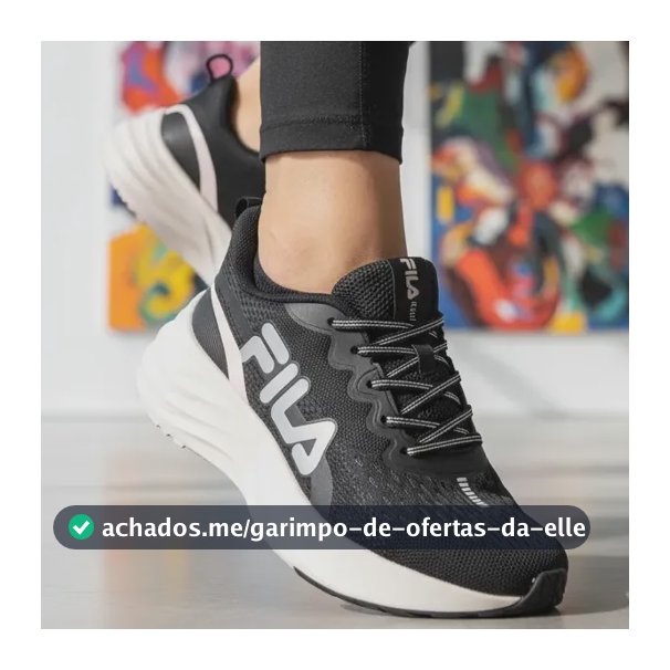 Tênis Fila Feminino Esportivo Racer Comet 2 Corrida Original Preto/rosa-claro Liso 37