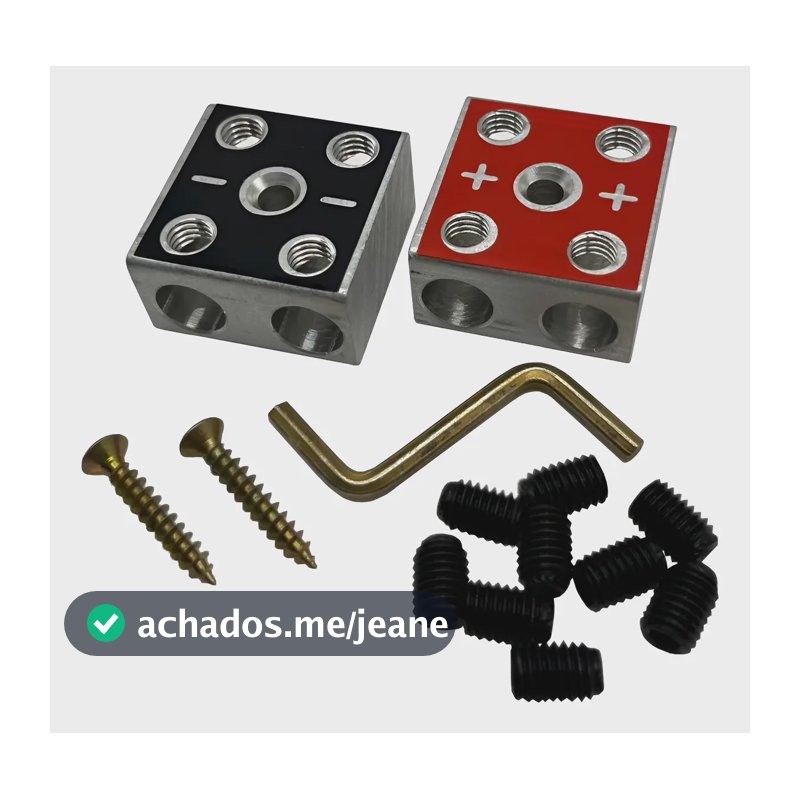 Bloco Distribuidor Tc 2x2 4vias Barramento Fixa Até 70mm Par