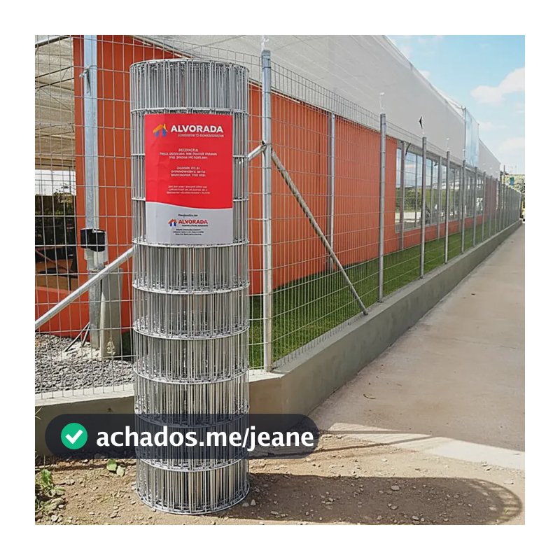 Tela Soldada Galvanizada Para Cerca Altura 1,50 M X 25 Metros Malha 5 X 10 Cm Fio 1,60mm Gradil Alambrado Eletrosoldada Galvanizado.