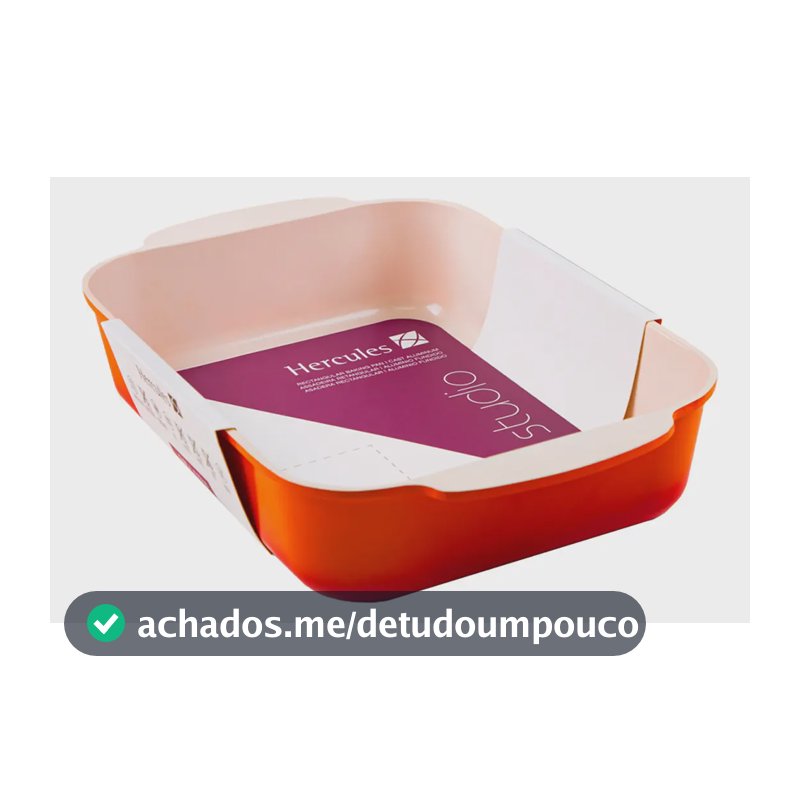 Assadeira Studio Hercules 30x22cm Retangular Laranja