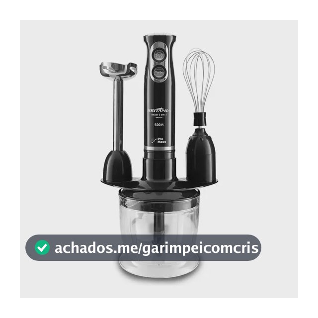 Mixer Bmx400p 3 Em 1 500w Cor Preto Britânia 110v Preto