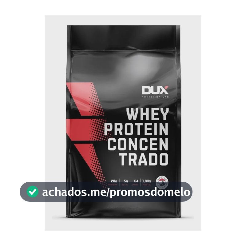 Whey Protein Concentrado - 1,8 Kg Dux Nutrition Sabor Morango