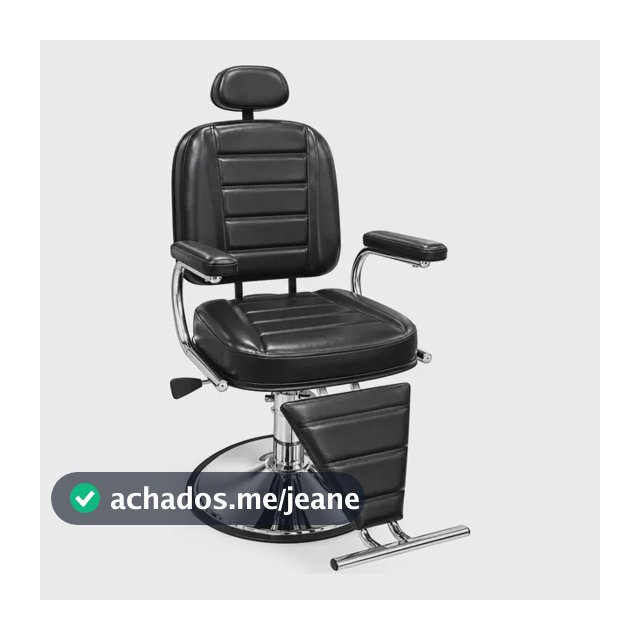 Cadeira Poltrona De Babeiro Barbearia Reclinável Salão Vegas Preto Reclinável Redonda
