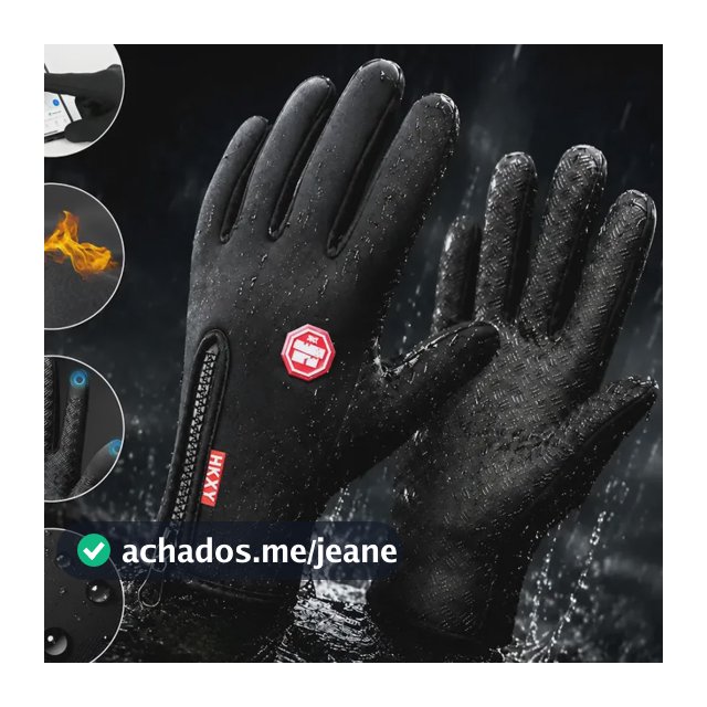 Par Luva Motoqueiro Térmica Com Touch Screen Tamanho Único