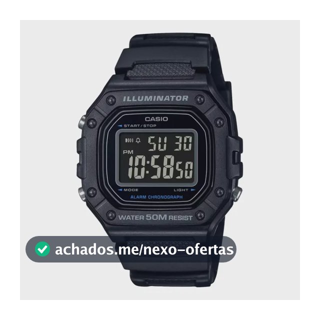 Relogio Casio Masculinoo Standar W-218h-1bvdf