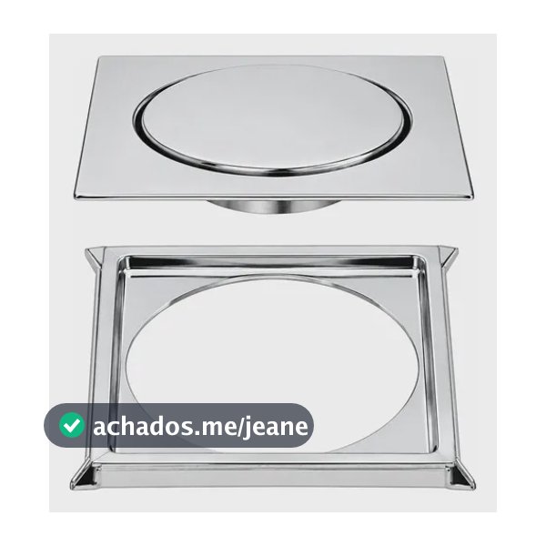 Ralo Click Inteligente Em Inox 10 X 10cm + Porta Grelha