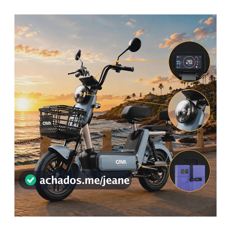 Bicicleta Elétrica Cavalletta C2 Removível 20ah 65km 750w Cinza 14