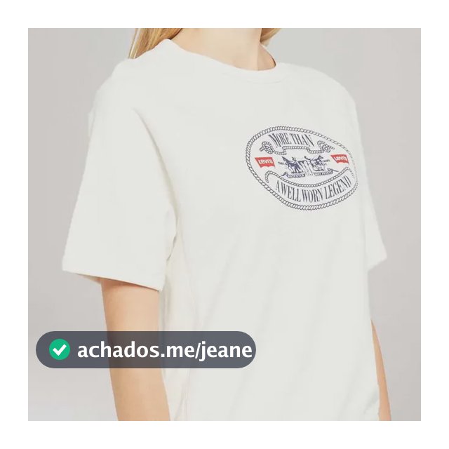 Camiseta Levis Geritage Branca Manga Curta 001j10004