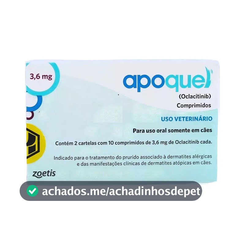 Apoquel Dermatológico Anti Coceira Cães 3,6 Mg
