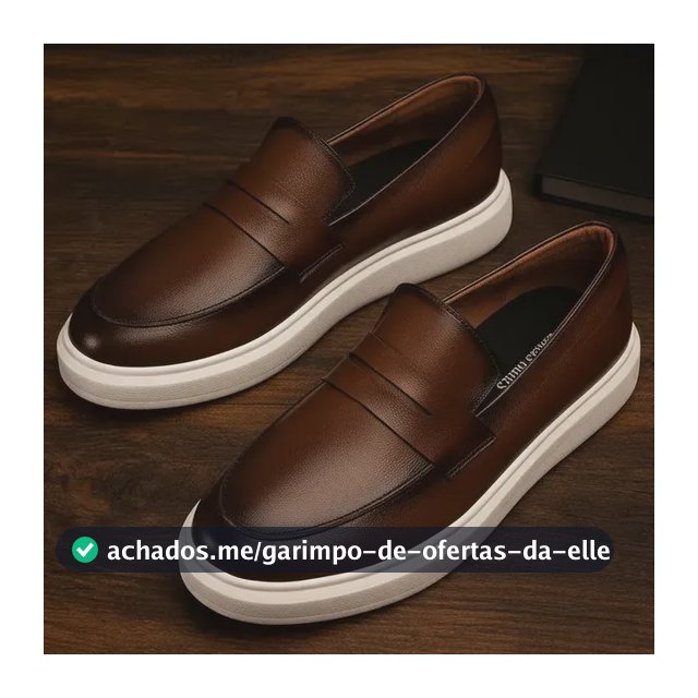 Sapato Loafer Masculino Mocassim Couro Casual Comfort Luxo