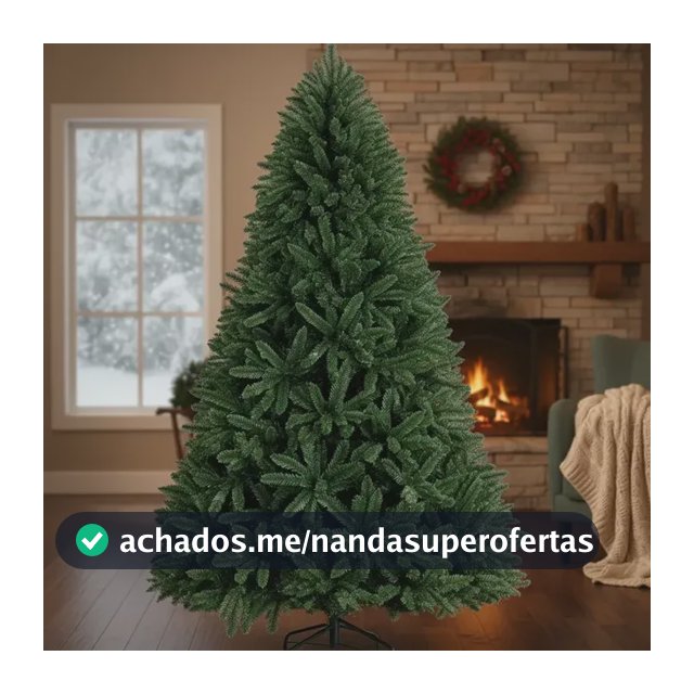 Árvore De Natal Verde De 210 Cm Com 1800galhos,base De Ferro Verde