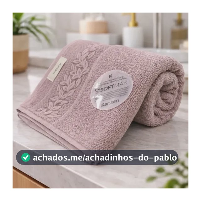 Toalha Banho Karsten Provence Algodão Barra Jacquard Grossa Cor Malva 50134