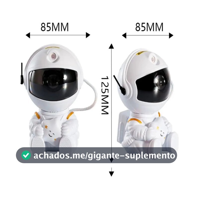 Astronauta para Quarto com Luz Nebulosa e Galáxia