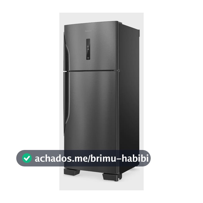 Refrigerador Panasonic 446l Black Inox Look Nr-bt58pv3b Black Inox Look