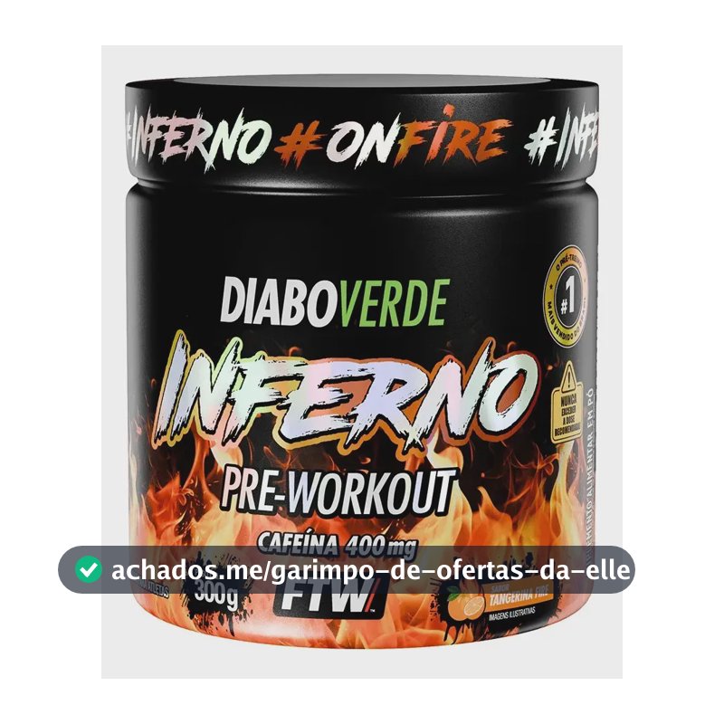 Suplemento FTW Diabo Verde Diablo en pó sabor tangerina fire x 300g