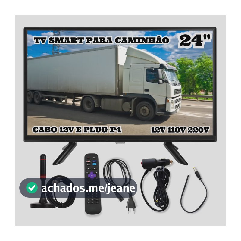 Smart Tv Digital Led Hd 24 Polegadas 12v Caminhão + Antena