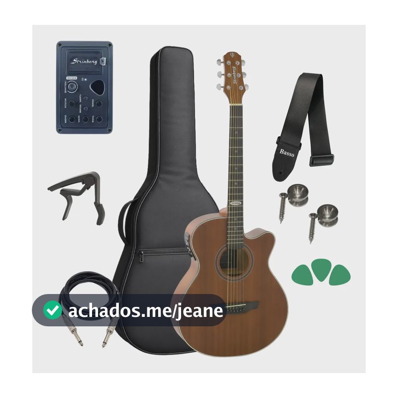 Violão Strinberg Sa200 Prof Aço Mahogany + Kit Mahogany Destro Blackwood
