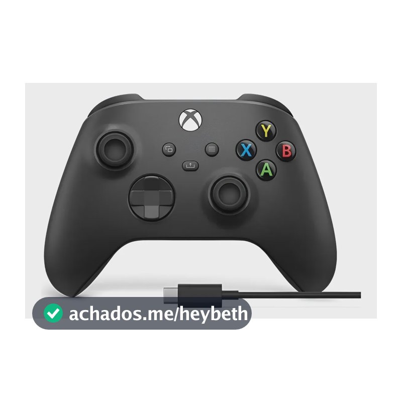 Controle Microsoft Xbox Xbox Series X|s + Cabo Usb-c Preto Carbon Black
