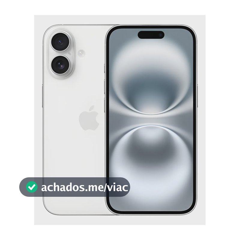 Apple iPhone 16 (256 GB) - Branco - Distribuidor Autorizado