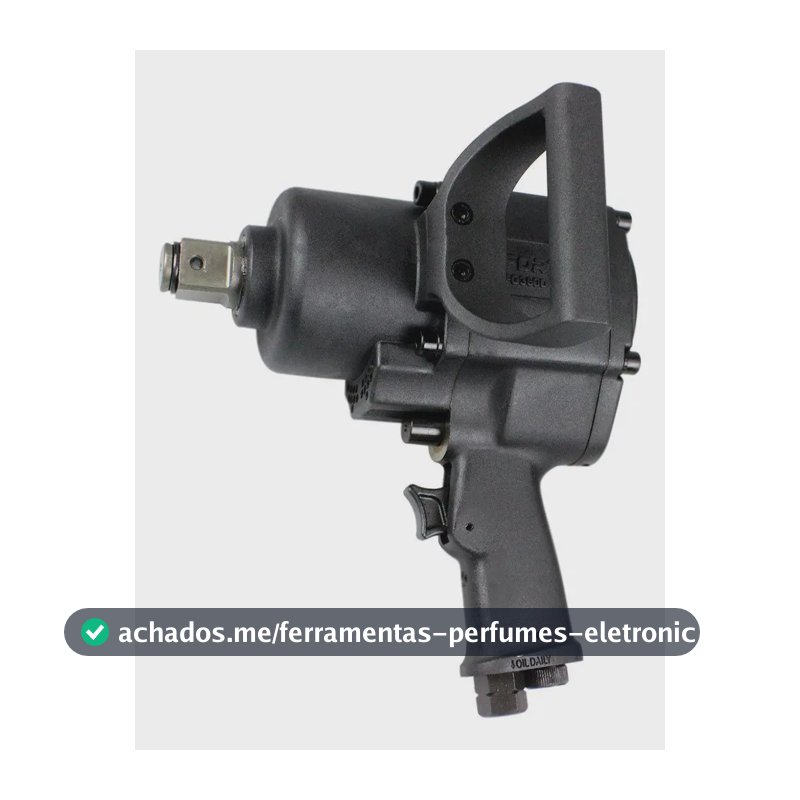 Chave Parafusadeira Impacto Pneumática Eixo De 1 Pol Fortg Preto