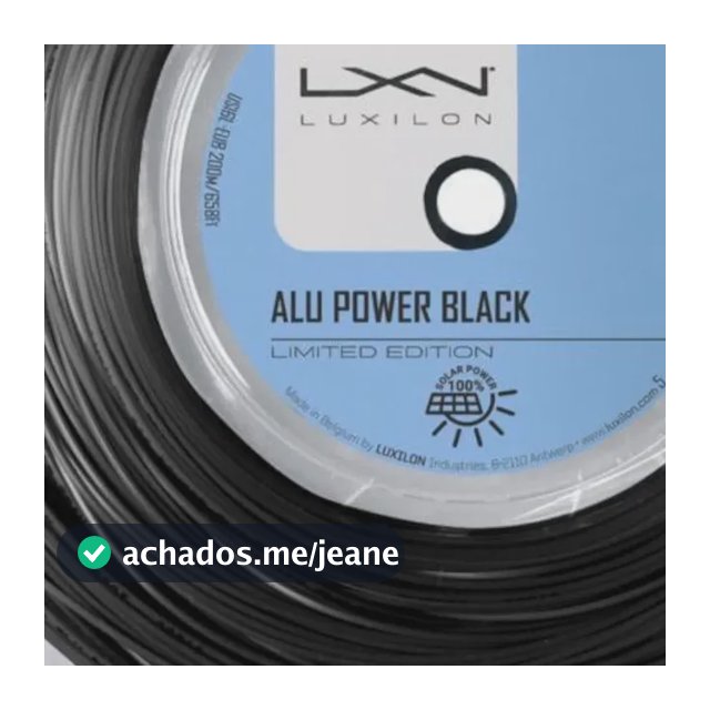 Corda Luxilon Alu Power 1,25 Preta Set Cortado Preto
