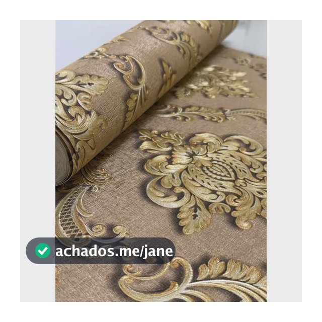 Papel De Parede Vinilico Lavavel Arabescos Marrom Bronze Marrom