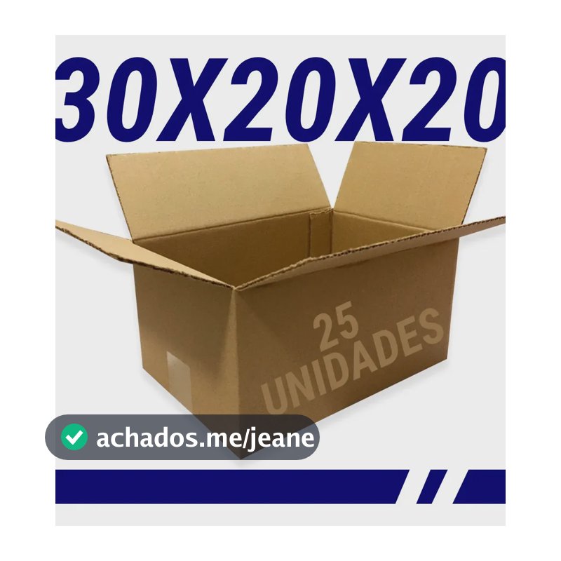 25 Caixas De Papelão Parda Grande 30x20x20 Reforçada Correio Pardo
