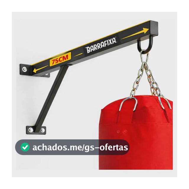 Suporte De Parede Para Saco De Pancada Luta Boxe E Muay Thai Preto - Suporte Com 75cm Da Parede