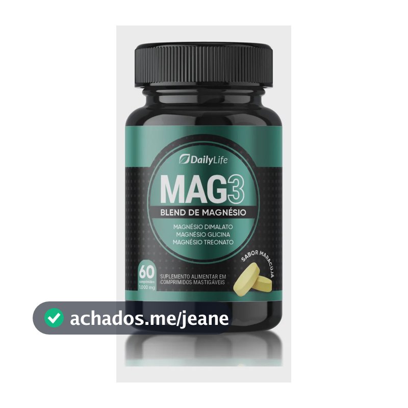 3 Mag Magnésios Mag-3 1000mg Sabor Maracujá 60 Comp Dailylife 1un