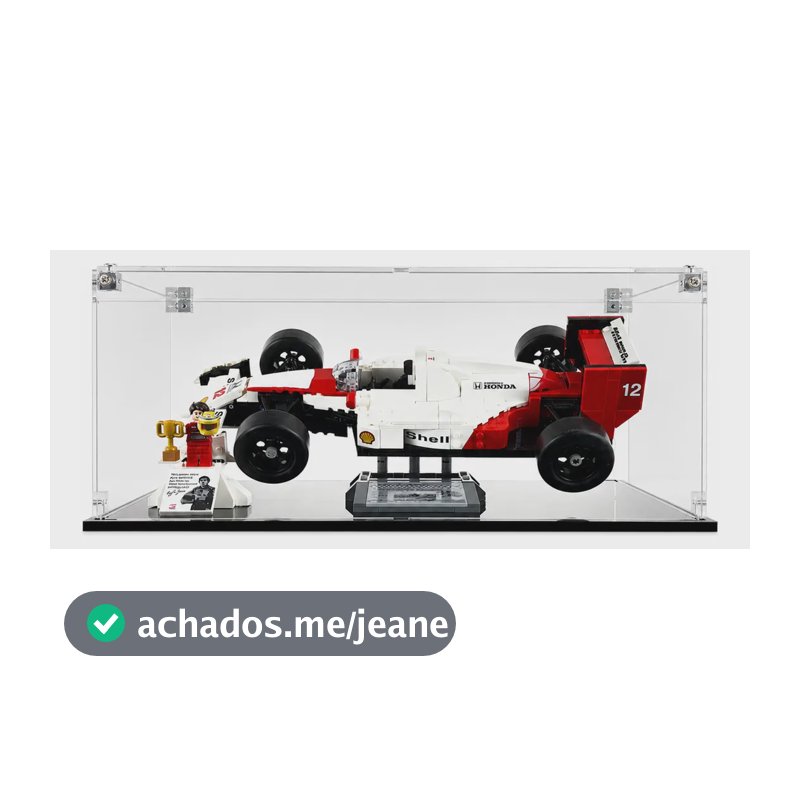 Expositor Para Lego Icons Senna Com Proteção Uv Ork Cristal/preto