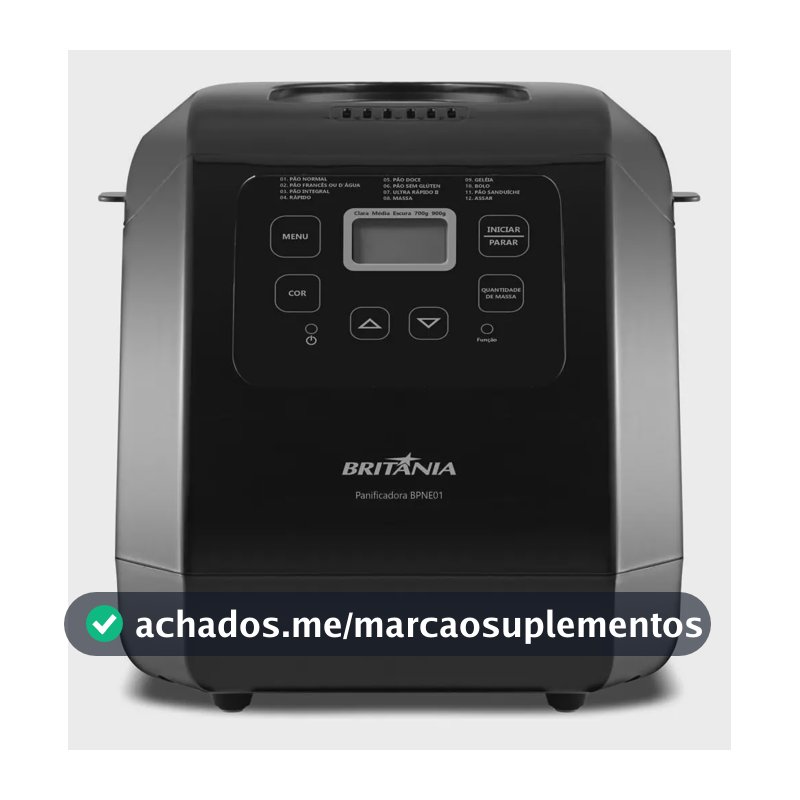 Panificadora Britânia Digital 12 Programas 3l Bpne01