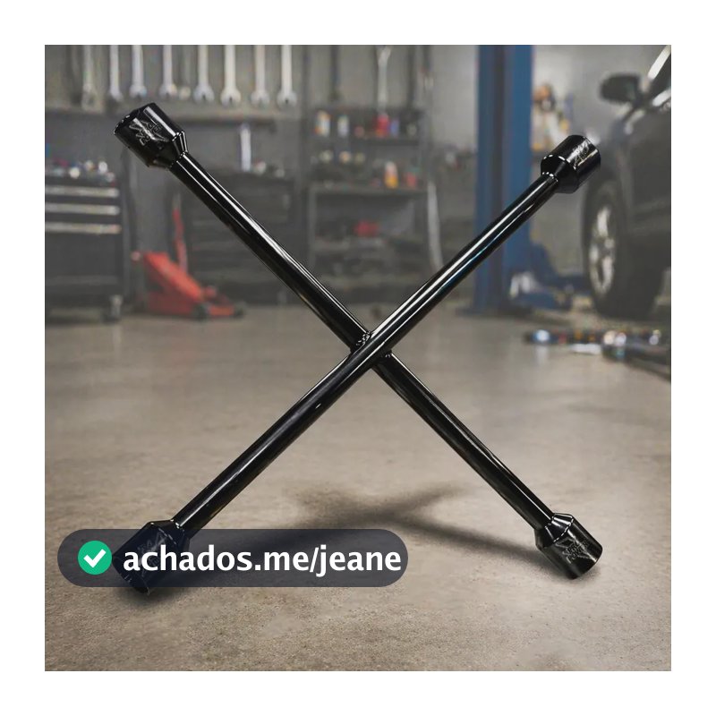 Chave De Roda Cruz 17 19 21 23mm Aço Q235 Automotiva Apertar Soltar Porcas Pneus Carro Utilitário Oficina Manutenção Ferramenta Resistente