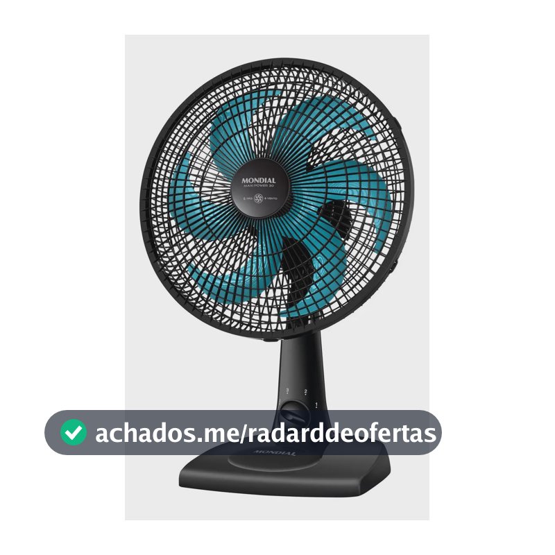 Ventilador De Mesa Mondial V-81-6p-ap Estrutura Preto Pás Azul Diâmetro 30 cm Quantidade de pás 6