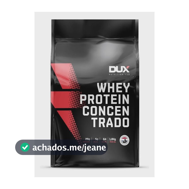 Whey Protein Concentrado - 1,8 Kg Dux Nutrition Sabor Morango