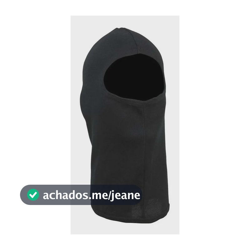 Balaclava Adulto Preta Liso