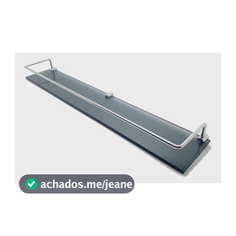 Porta Shampoo Reforcado Em Vidro Premium Mons Shop 60cm Fumê