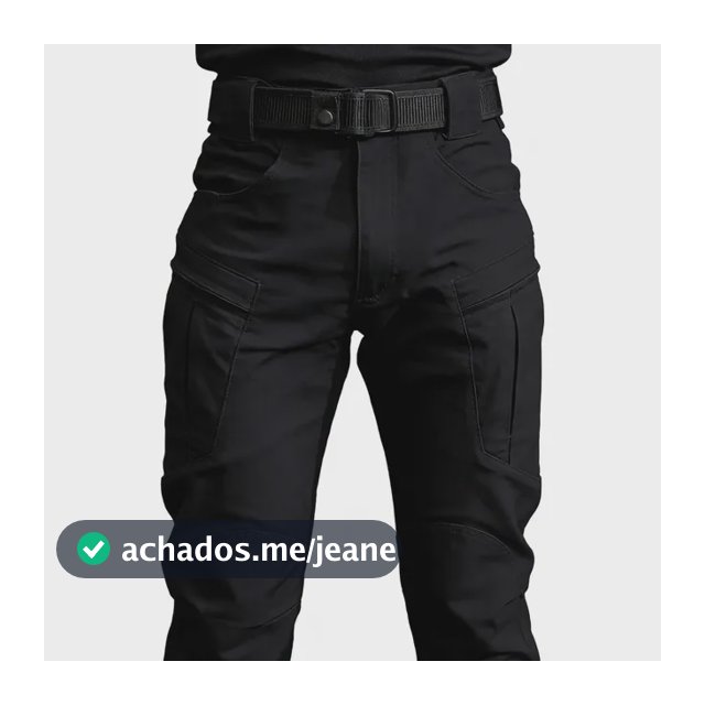 Calça Tática Cargo Masculina Com Vários Bolsos Preto Xl
