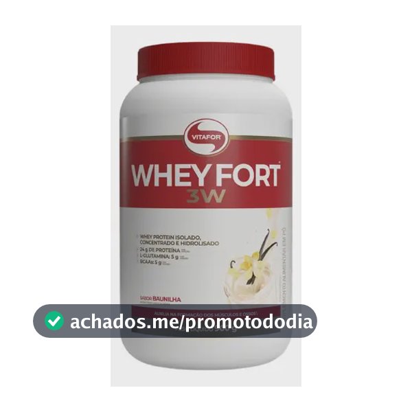 Whey Fort 3w Baunilha 900g Vitafor Baunilha