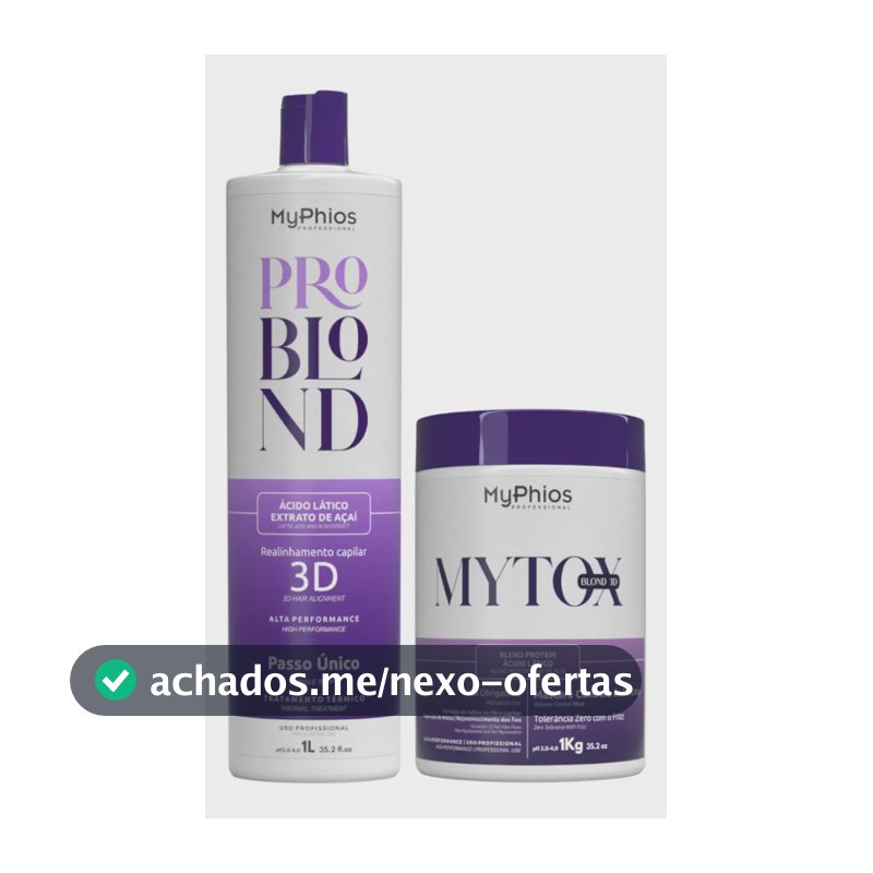 Kit Alisamento Progressivo Blond MyPhios e Botox Capilar Matizador