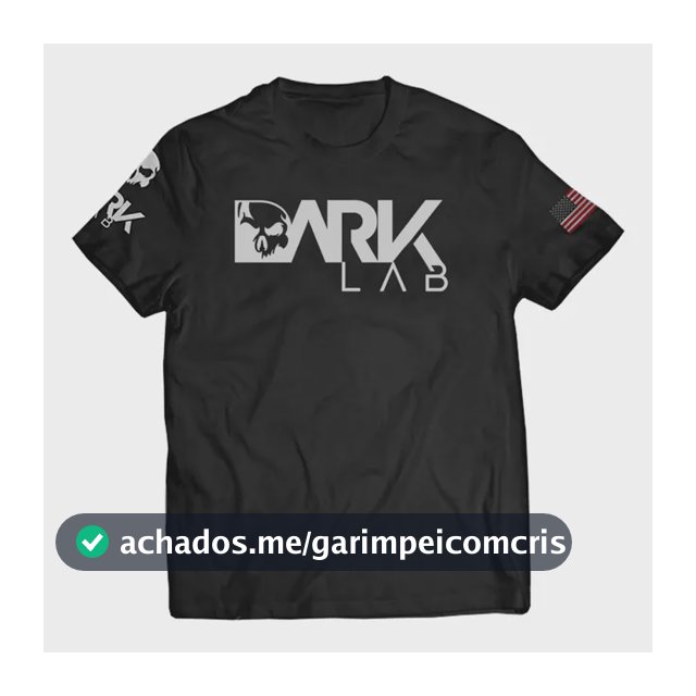 Camiseta Dry-fit  Preta Caveira Unisex Dark Lab