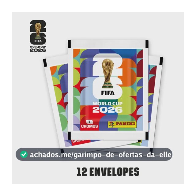 Copa do Mundo da Fifa 2026™ Kit com 12 envelopes de figurinhas Fifa World Cup 2026™ - Panini - Capa Mole