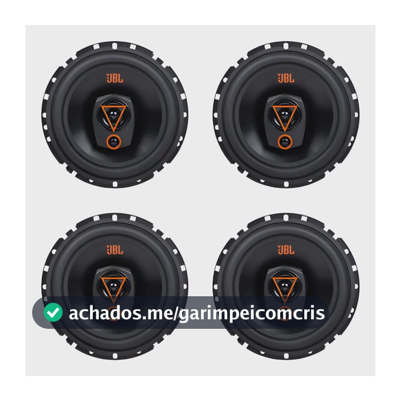 Kit 4 Falantes 6 Polegadas Jbl 6trms80 Triaxial 320w 4 Ohms Preto