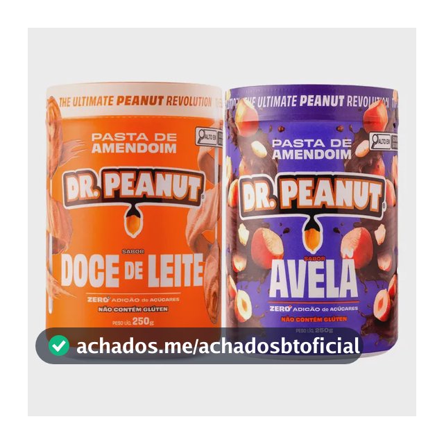 Pasta De Amendoim Dr Peanut C/ Whey (250g) Escolha 2 Sabores Avelã - Doce De Leite