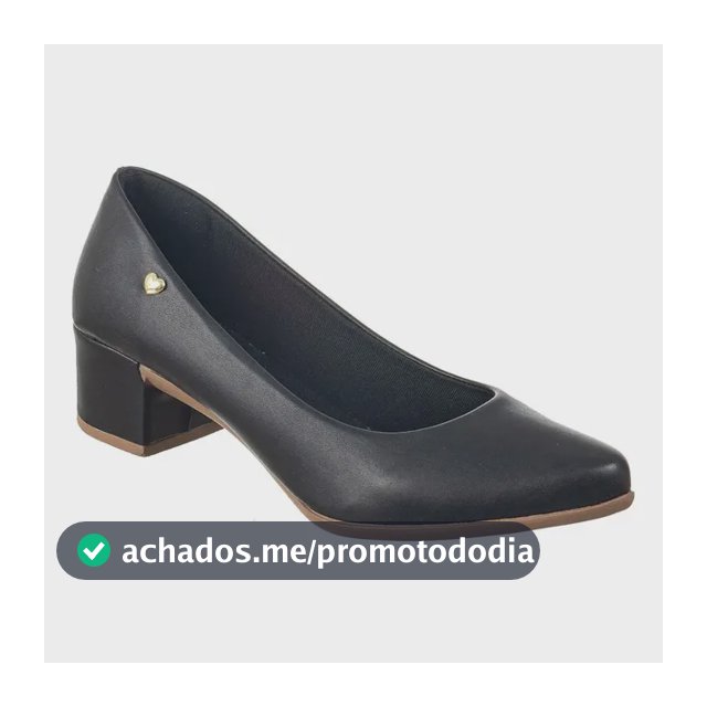 Sapato Social Scarpin Feminino Bico Fino Salto Grosso
