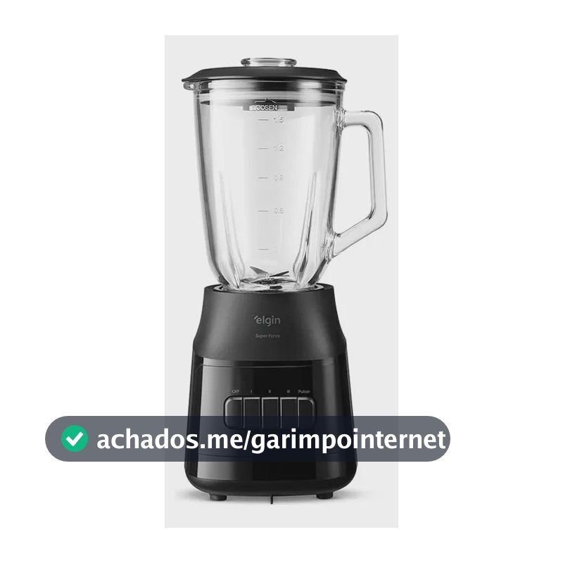 Liquidificador Super Force Elgin - Jarra De Vidro 1,9l, 900w Preto