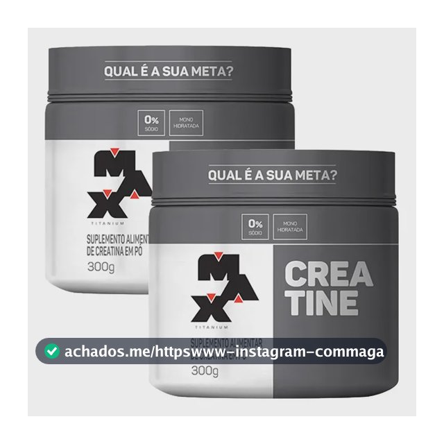 Creatina Max Titanium em pó Sem sabor x 300g 2 un
