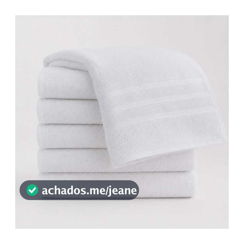 Kit 10 Toalhas de Rosto Zoom Soft Branco 70x40cm Algodão Salão Academia