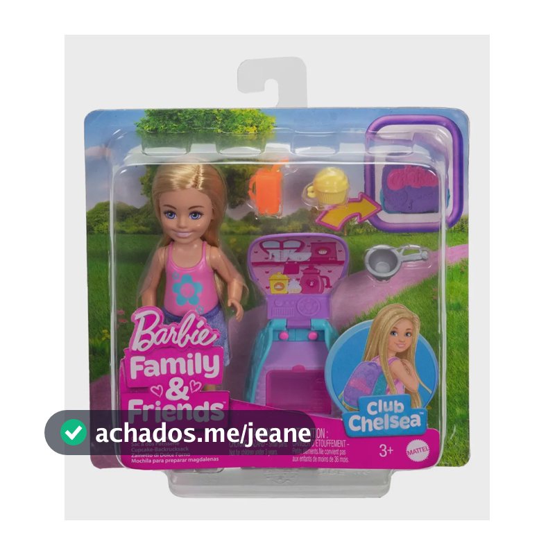 Barbie Boneca Chelsea Mochila de Cupcakes